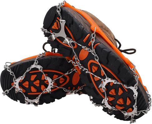 Crampons for Hiking, Micro Spikes for Hiking 12 Tooth with 2Pcs for Mountaineering in Kuwait