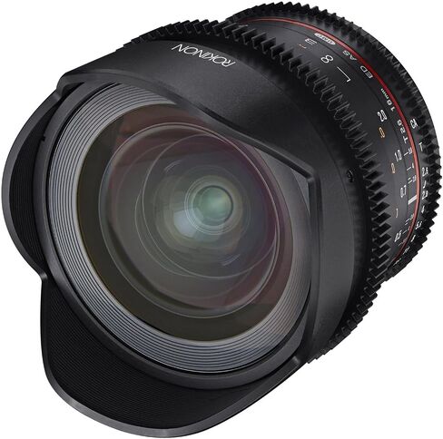 روكينون 16 مم T2.6 عدسة واسعة الزاوية بإطار كامل لكاميرا Canon EF، أسود (FFDS16M-C) in Saudi Arabia