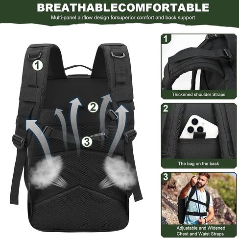 Military Tactical Backpack for Men Army 3 Day Assault Pack Outdoors Hiking Treeking Rucksack with Molle System in Saudi Arabia