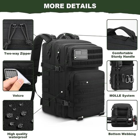 Military Tactical Backpack for Men Army 3 Day Assault Pack Outdoors Hiking Treeking Rucksack with Molle System in Saudi Arabia