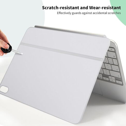 ملصقات جلد الفينيل لعام 2025 iPad Air M3 11 بوصة لوحة المفاتيح السحرية 5 قطعة من اللصق ذاتيًا ، غطاء صائق الحماية قبل القطع ، حماية كاملة من الجسم (TOP+BOTTOR+Trackpad+Hinge+Keyboard Cover) （White） in Kuwait