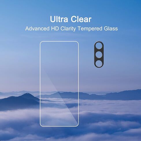 Ailun Glass Screen Protector for Galaxy A13 5G 3 Pack + 3 Pack Camera Lens Tempered Glass Fingerprint Unlock Compatible 0.33mm Ultra Clear Case Friendly in Kuwait