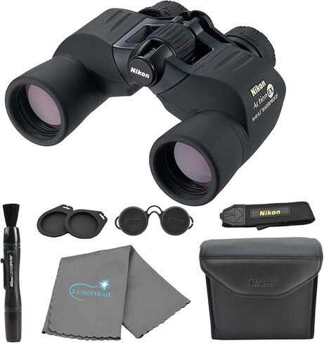 مجموعة مناظير نيكون 7237 Action 7x35mm EX Extreme لجميع التضاريس مع قلم عدسة نيكون وقطعة قماش للتنظيف Lumintrail in Saudi Arabia