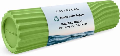 Natural Tidal Roller - Ergonomic Wide Wave Textured Myofascial Back Muscle Massage Foam Roller - Yoga, Athletics, Body Stiffness Stretching Excercises Balance Fitness Trainer - Full Size in Saudi Arabia