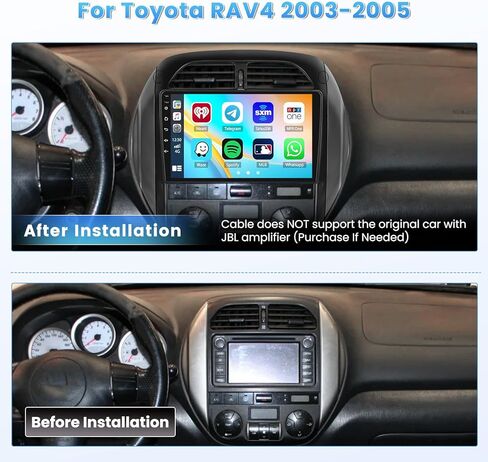 Roinvou 2+64G Android 13 CarPlay Stereo for 2000-2003 Toyota RAV4, Built-in Wireless CarPlay Radio with Android Auto, 9'' Touch Screen in-Dash GPS Navigation Support Mirror Link BT HiFi WiFi RDS SWC in Kuwait