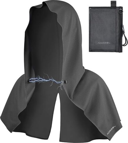 Cooling Hoodie Towel Magnetic Lock Towels for Neck and Face UV Protection, Moisture-Wicking for Camping Gym and Yoga in Saudi Arabia