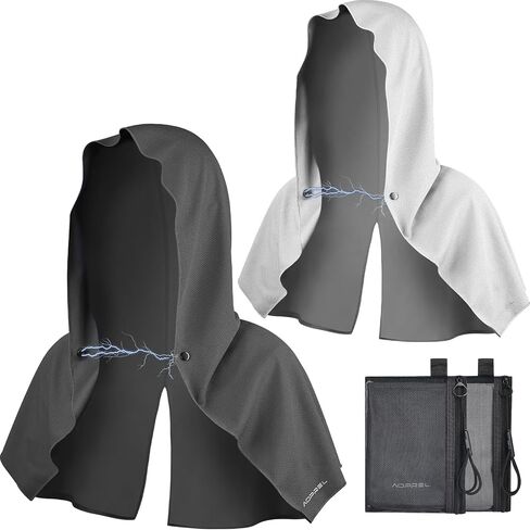 Cooling Hoodie Towel Magnetic Lock Towels for Neck and Face UV Protection, Moisture-Wicking for Camping Gym and Yoga in Saudi Arabia