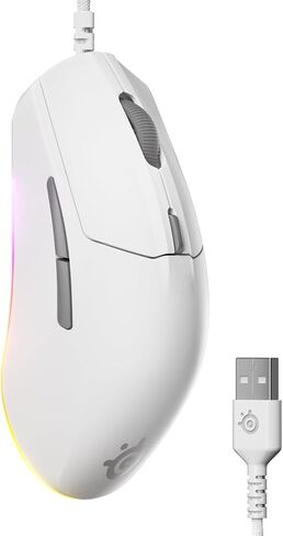 SteelSeries Rival 3 Wireless Gen 2 Gaming Mouse — 2.4GHz and Bluetooth — 18000 DPI TrueMove Air Optical Sensor — 60 Million Click Durability — Light-Weight — 100% PTFE Feet — Black in Saudi Arabia