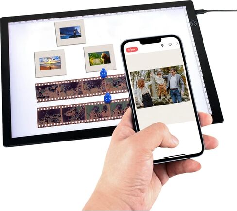 صندوق إضاءة لعرض الشرائح، لعرض الصور السلبية والشرائح، رسم فني، ماسح ضوئي بلوحة ضوئية A4 رفيع للغاية مع 3 سطوع قابل للتعديل ويعمل بمنفذ USB in Kuwait