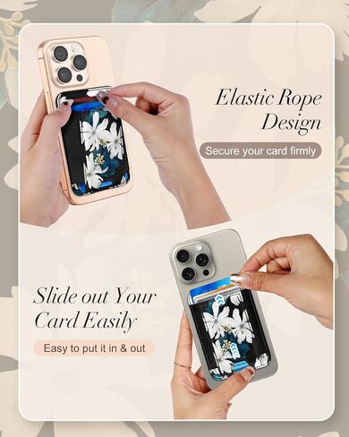 شوروجيت متوافق مع محفظة Magsafe - لنباتات البحر من الجلد المغناطيسي للنساء للبنات لجهاز iPhone 16/15/14/13/12 Series Wallet Crite Aealthetic Card With With Fit 7 Cards in Kuwait