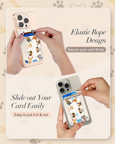 Shorogyt Compatible with Magsafe Wallet - for Magnetic Leather Card Holder Sea Plants for Women Girls for iPhone 16/15/14/13/12 Series Cute Aesthetic Card Wallet with Elastic, Fit 7 Cards in Saudi Arabia
