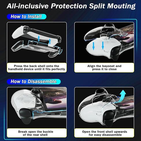 Cooudqs 3 في 1 حزمة الملحقات لبوابة PlayStation.incl.1 PCS PS Portal Case ، 1 PCS HD حامي الشاشة و 2 PCS إبهام قبضة الإبهام للمشغل البوابة PS5 البوابة PS5 in Kuwait