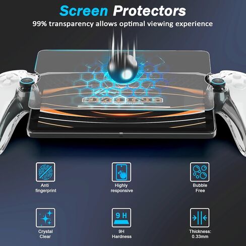 Cooudqs 3 في 1 حزمة الملحقات لبوابة PlayStation.incl.1 PCS PS Portal Case ، 1 PCS HD حامي الشاشة و 2 PCS إبهام قبضة الإبهام للمشغل البوابة PS5 البوابة PS5 in Kuwait