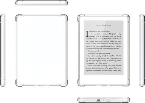 BOZHUORUI Clear Case for Kindle 8th Generation (2016 Released,Model SY69JL) - Lightweight TPU Transparent Flexible Soft Back Cover (Clear) in Saudi Arabia