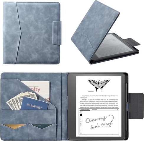حافظة CoBak Premium من جلد البولي يوريثان لجهاز Kindle Scribe 3rd Gen 2025 مقاس 11 بوصة، Kindle Scribe Colorsoft، TouchPad D10، غطاء فوليو مع حامل قلم، نوم/تنبيه تلقائي، فتحات للبطاقات ومجلدات الملفات، ليست رائعة in Kuwait