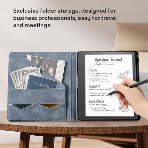 حافظة CoBak Premium من جلد البولي يوريثان لجهاز Kindle Scribe 3rd Gen 2025 مقاس 11 بوصة، Kindle Scribe Colorsoft، TouchPad D10، غطاء فوليو مع حامل قلم، نوم/تنبيه تلقائي، فتحات للبطاقات ومجلدات الملفات، ليست رائعة in Kuwait