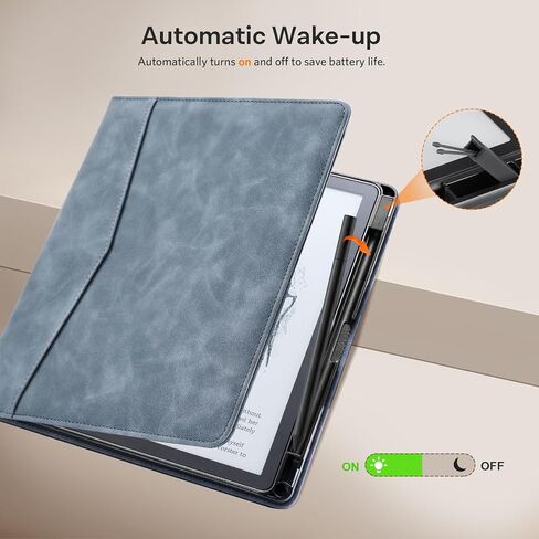 حافظة CoBak Premium من جلد البولي يوريثان لجهاز Kindle Scribe 3rd Gen 2025 مقاس 11 بوصة، Kindle Scribe Colorsoft، TouchPad D10، غطاء فوليو مع حامل قلم، نوم/تنبيه تلقائي، فتحات للبطاقات ومجلدات الملفات، ليست رائعة in Kuwait