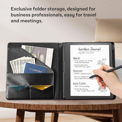 COBAK PREMIUM PU LEATHER CASE لـ Kindle Scribe 10.2 "، Touchpad D10 ، Boox Note Air 6 ، غطاء الورقة مع حامل القلم ، النوم التلقائي/الاستيقاظ ، فتحات البطاقات ومجلدات الملفات للأعمال التجارية ، وليس لبراعة in Kuwait