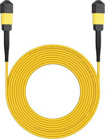 AMPCOM MPO to MPO Trunk Cable 9/125μm Singlemode OS1/OS2(8 Fiber, MPO to MPO Female, Type B, LSZH/Riser, UPC, Yellow) 40m (131ft) in Saudi Arabia