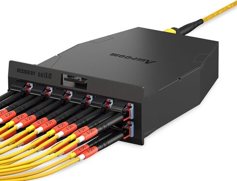 AMPCOM MPO to MPO Trunk Cable 9/125μm Singlemode OS1/OS2(8 Fiber, MPO to MPO Female, Type B, LSZH/Riser, UPC, Yellow) 40m (131ft) in Saudi Arabia