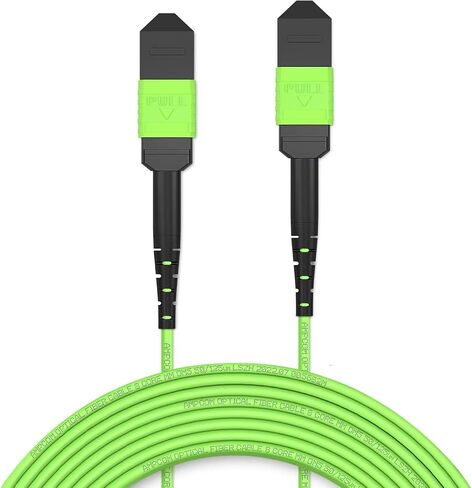 AMPCOM MPO to MPO Trunk Cable 9/125μm Singlemode OS1/OS2(8 Fiber, MPO to MPO Female, Type B, LSZH/Riser, UPC, Yellow) 40m (131ft) in Saudi Arabia