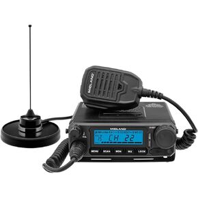 Midland - MXT500-50 واط GMRS Micromobile الراديو ثنائي الاتجاه - مزارع مزرعة المسارات البرية على الطرق الوعرة - 8 قنوات مكرر - التصميم المدمج Magnetic Mount 2.1dB كسب هوائي