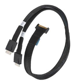 لـ MCIO 8I إلى Oculink SFF 8611 4I Cable ، Oculink PCI PCI Express 5.0 SFF-8611 TO MCIO X8 CORD لمركز بيانات الخادم ، 50 سم/19.7