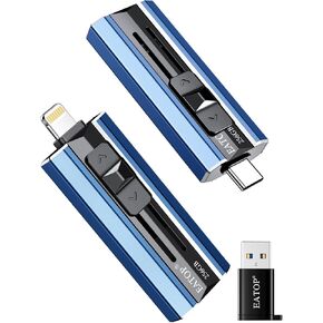 512GB Flash Drive Intended for iPhone iPad, Memory Stick Storage for Photos and Videos Backup, Compatible with iPhone iPad Android PC, Plug and Play, No Application Required (Blue)