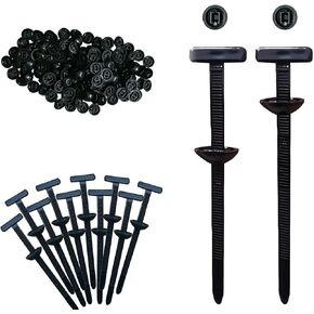 100PCS Nylon Universal Cable Tie Buckle - Heavy Duty Self-Locking Zip Ties Holder with Pin & Button Design for Car Daily Auto Fixing, Car Plastic nylon Zip Ties