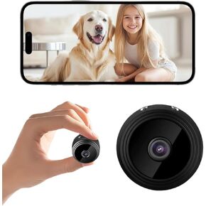 كاميرا مصغرة داخلية - 1080p HD WiFi Wireless Cam مع رؤية ليلية ، الكشف عن الحركة ، التحكم في التطبيق - كاميرا داخلية صغيرة للمنزل ، المكتب ، السيارة