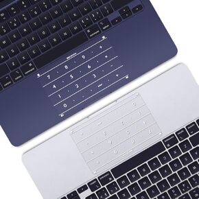 Nums Smart Touchpad Numeric Keypad for Apple MacBook 12'' A1534, Touchpad Protector, Durable Tempered Glass, (MacBook 12'')