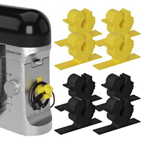 Duck-Shaped Cord Organizers, 6 Pack Cute Animal Design Appliance Wire Organizer with Super Sticky Adhesive, for Kitchen Appliances, Mixer, Coffee Maker, Pressure Cooker, Baby-Friendly & Home Decor