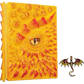 3D Dragon Eye Embossed Journal,Resin Engraving Notebook,Dnd notebook for Dragon Lovers ，Blank Paper,Hardcover Travel Notepad for Writing,Sketchbook,Collection,Gift,Decoration A4 and A5 Size (A4-Blue)