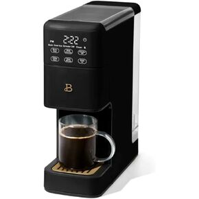 Perfect Perfect Grind ™ Single Severy Servine Maker ، مطحنة مدمجة ، 6 أحجام ، 3 نقاط قوة ، مرشح خالٍ من الجراء ، قابلة لإعادة الاستخدام ، خزان 64 أوقية ، عرض اللمس ، المشروب الساخن والثليث. (الجليد الأبيض)