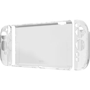 by Skull & Co. Split Case for Nintendo Switch 2 2025: Full Protection Case with Soft TPU Grip Protective Cover for Joy-Con, Hard PC Cover for The Console- Crystal Clear