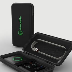 GlocalMe Protective Travel Case for 5G Mobile Hotspot Device, Compatible with Numen Air 5G Portable WiFi Hotspot Device, with Mesh Pocket for Cable or Others, Waterproof