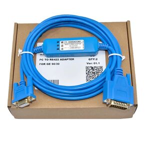 Blue 1 Foot Ethernet PLC Programming Cable GE90-70 90-30 Series Download Cable Gold-plated Durable Type