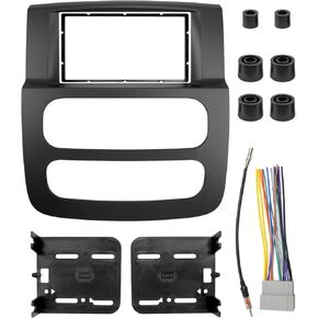Double Din Radio Stereo Dash Kit W/Antenna Adapter Harness Fit for Dodge RAM 1500 2500 3500 2002 2003 2004 2005