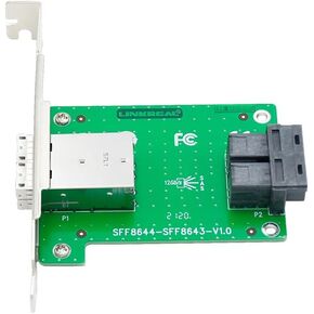 2-Port 12G SFF-8644 to SFF-8643 Expansion Card