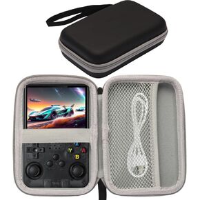 Hard Carrying Case Compatible with R36S/R36 PRO/R40S PRO Handheld Game Console, Storage Holder EVA Bag for 3.5 inch Portable Game Console Accessories All in One Travel Storage Case