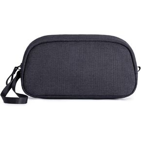Compact Travel Cable Organizer Bag,Electronics Accessories Pouch for Phone,Charger,USB-C Cables,SD Cards,USB Drives & Small Gadgets (Black)