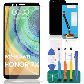Screen Replacement for Huawei Mate SE/Honor 7X BND-AL10 TL10 L21 -L22 L24 L34 5.93 inch LCD Display Touch Digitizer Panel Full Complete Parts (Honor Logo) (Black)