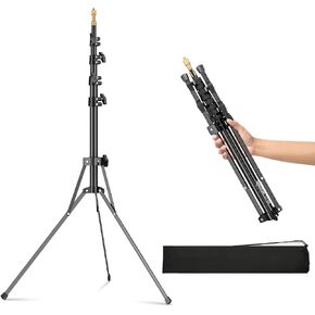 Godox Light Stand 210CM/83.9 in Extendable Photography Light Stand with 1/4" & 3/8" Universal Screw Reversible Portable Studio Lighting Tripod with Carry Bag Portable for Strobe Light Camera Softbox