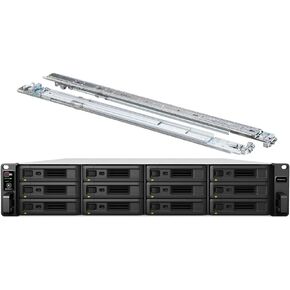 Synology RackStation RS3621xs+ NAS Server with Xeon 2.1GHz CPU, 64GB Memory, 48TB SSD Storage, 2 x 10GbE LAN Ports, DSM Operating System Bundle with Rail kit