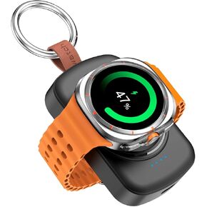 for Samsung Galaxy Watch Charger,1800mAh Portable Charger for Samsung Galaxy Watch 7/Ultra/6/6 Classic/5/5 Pro/4/3,Active 2/1,Wireless Magnetic (Black)