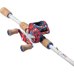 ProFISHiency Krazy Americana Baitcast Combo with 7' 1pc Medium Heavy IM7 Graphite Rod and Cork Grips