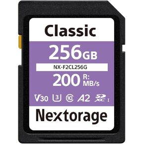 Nextorage 256GB SDXC UHS-I V30 Class 10 Class 3 SD UHS Japanese Brand Camera Accessory for Nikon/Canon/Alpha/Fujifilm F2CL Series NX-F2CL256G in Kuwait