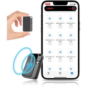 128GB Digital Voice Recorder Portable - with DSP Noise Reduction for Lectures Meetings, Built-in OTG Data Cable, Compatible with Windows iOS Smart Phone
