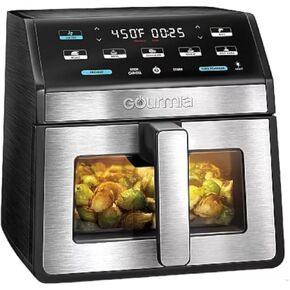 Gourmia Gourmia Digital Air Fryer ، 7.5 Liter مع نافذة وضوء ، وزارة الدفاع. GAF858