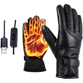Electric USB Heated Gloves Winter Warming Thermal Ski Snow Hand Warm Windproof